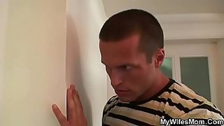 mom having sex with son in the bathroom