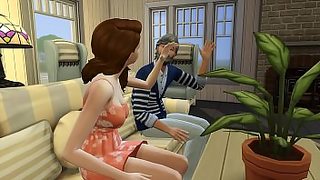 old man and sexy girl