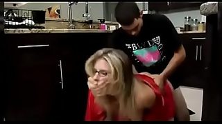 brown chubby mom gets groaning anal