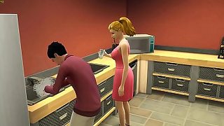kitchen sex son and mom