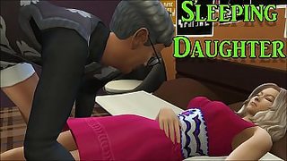 sleeping mom and daughter sex with son