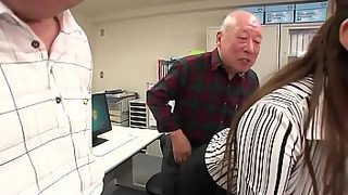 asian teen and old man