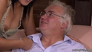 young gril old man boobs pite old m