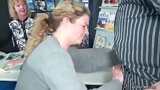 blond milf in the office