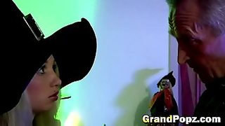 blonde milf take boys virginty